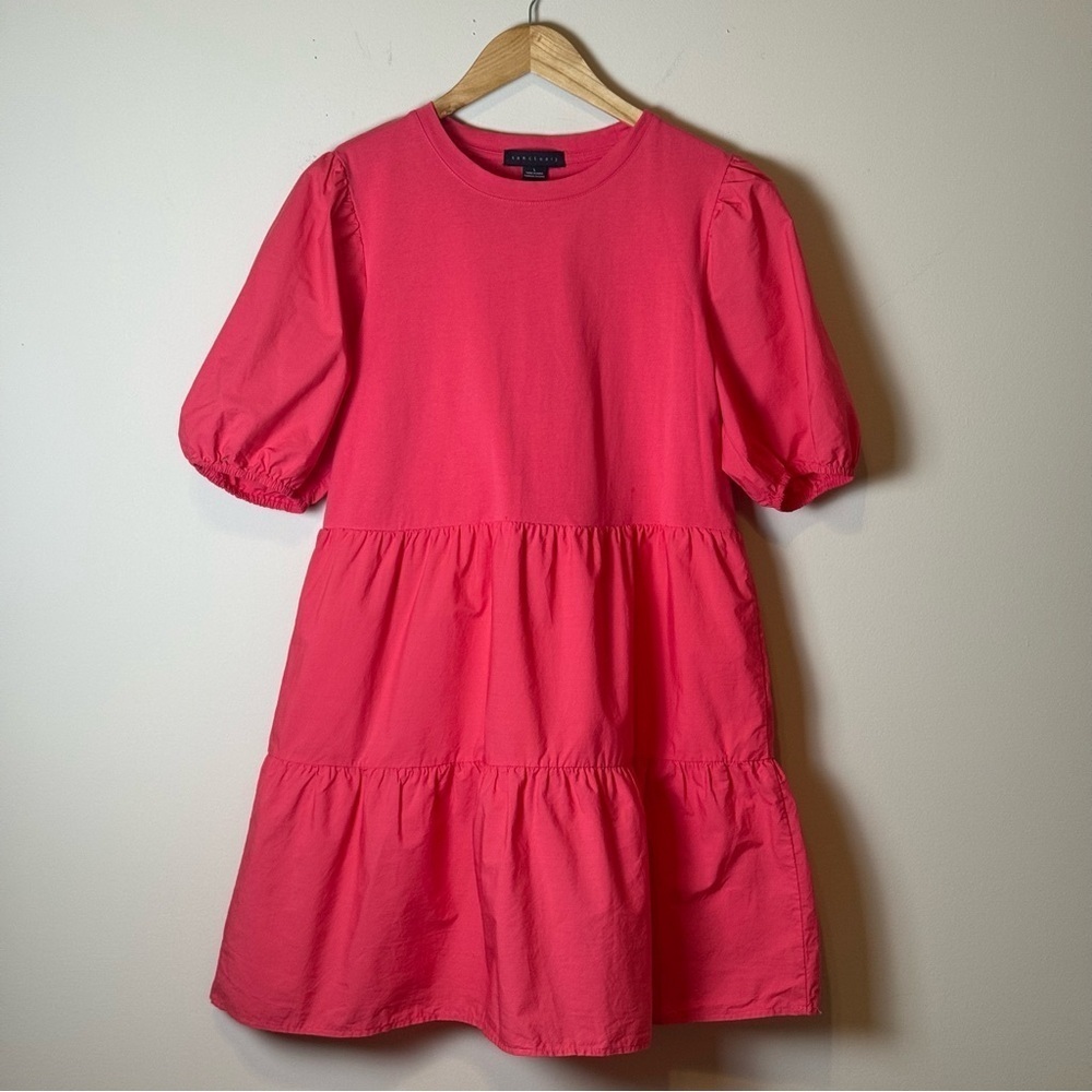 Sanctuary Poplin Mix Dress - Island Pink L - Picture 3 of 8